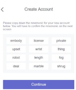 Tronlink Create account