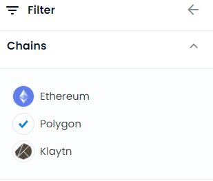 Opensea chain filter