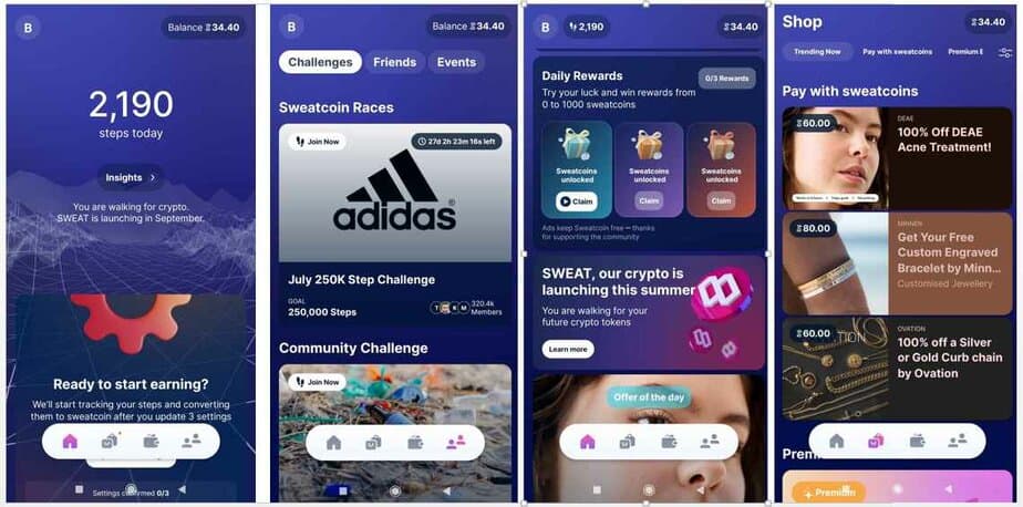 Sweatcoin Move-to-Earn app