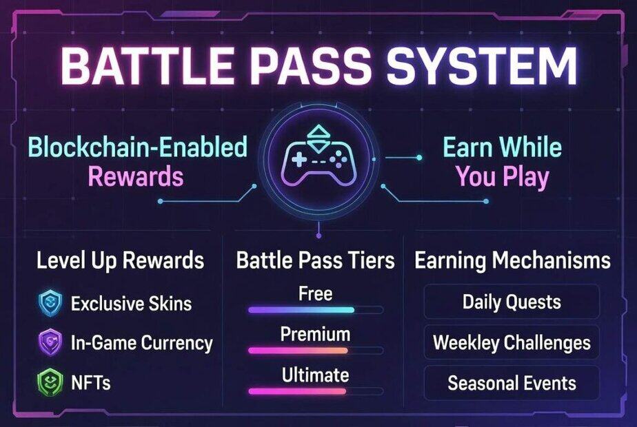 How battle pass systems work in blockchain games